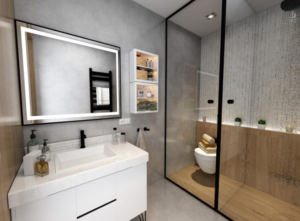 Design de Banheiro Compacto: Como Usar um Nicho Embutido na Área de Banho